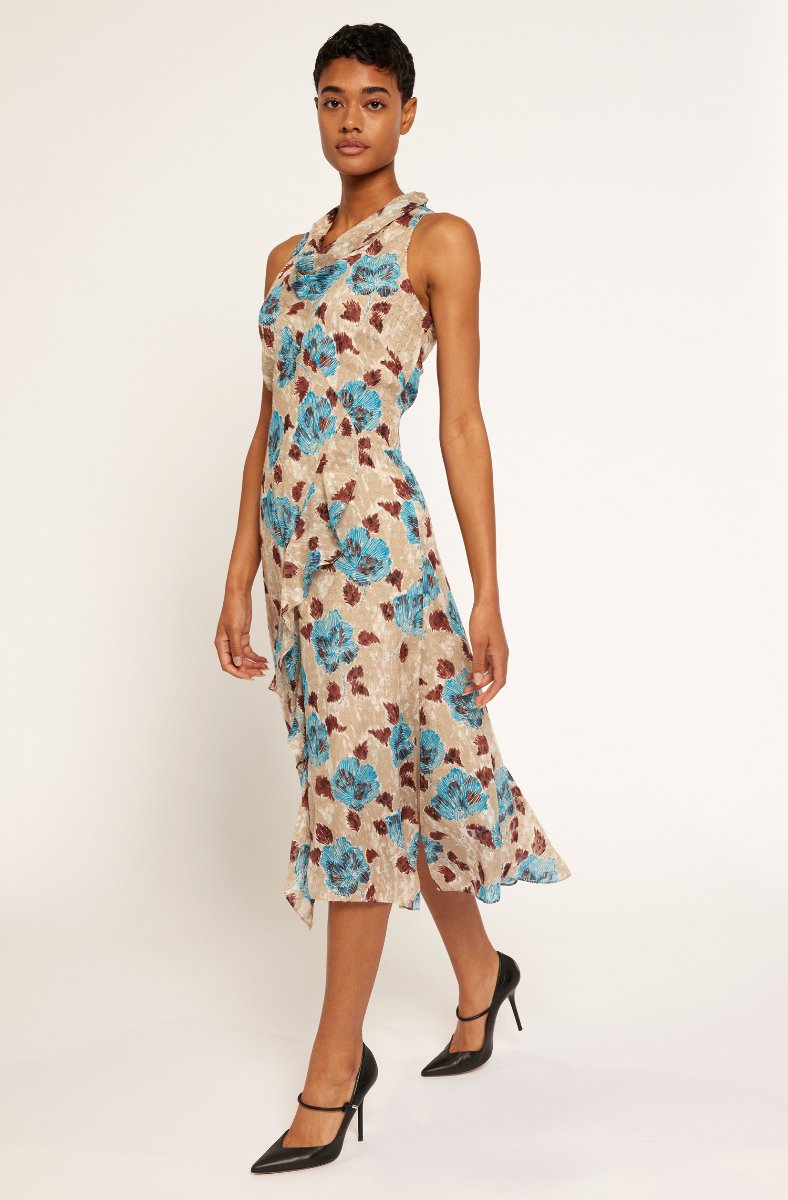 MINNIE SILK MIDI DRESS